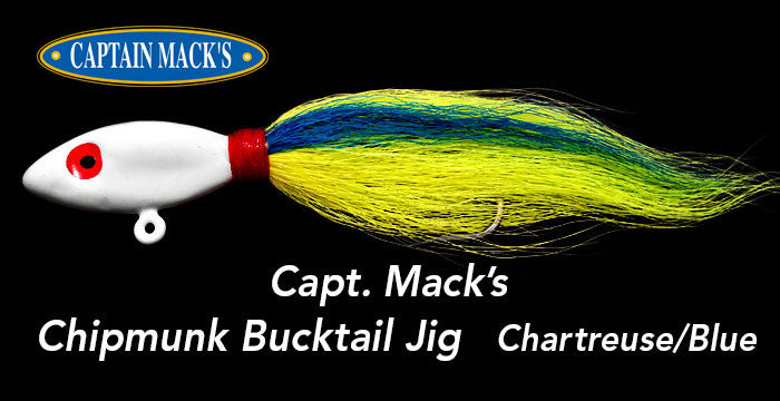 chipmunk shaped fishing lure Capt Macks Chipmunk Jigs