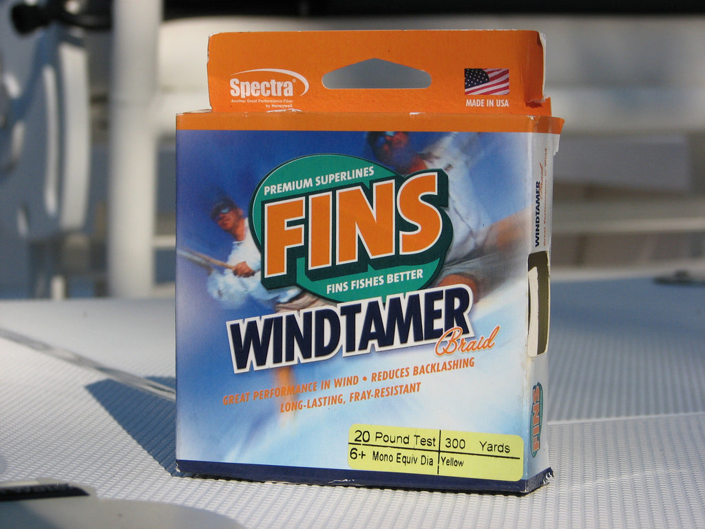 FINS Windtamer Braided Superline  Nuts and Bolts of Fishing & Boating